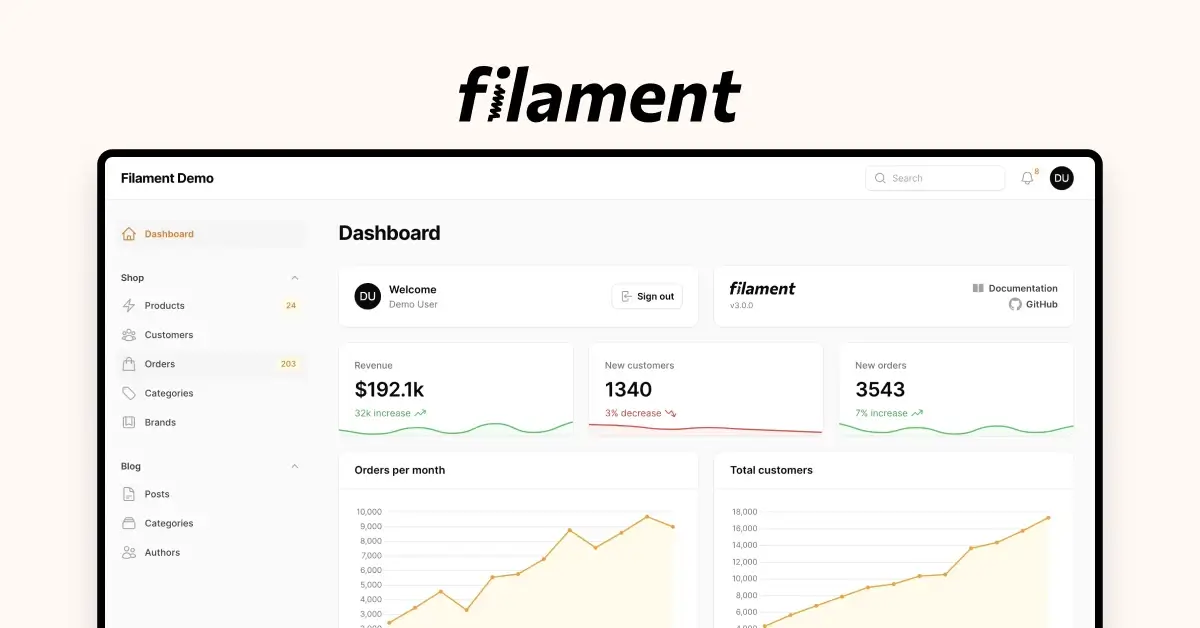 Admin felület egyedi fejlesztéshez - Filament PHP